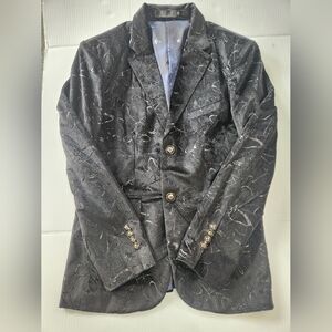 Black velour evening jacket mens size xs